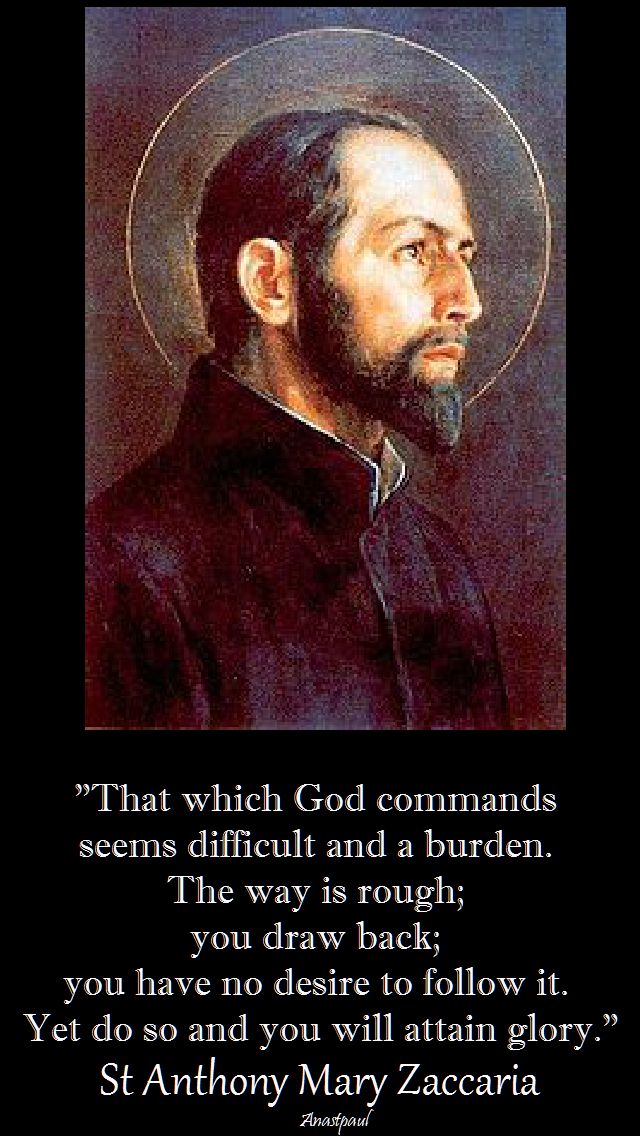that which god commands st anthony mary zaccaria