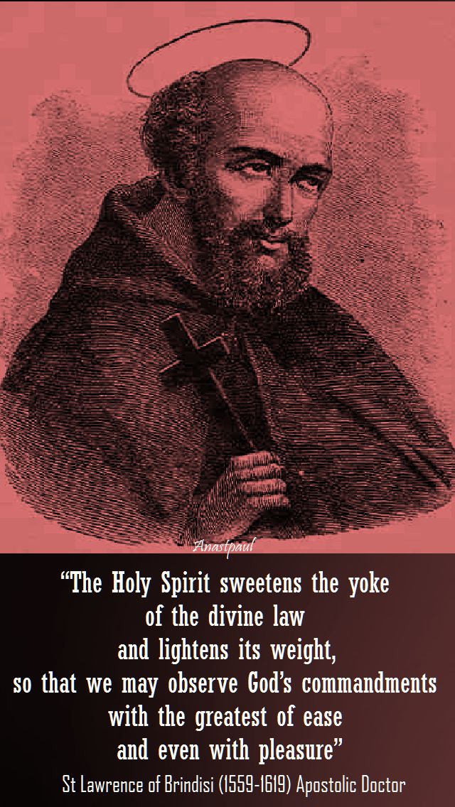 the holy spirit - st lawrence of brindisi