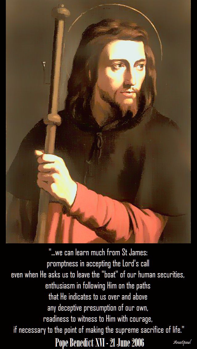 we can learn much from st james - pope benedict
