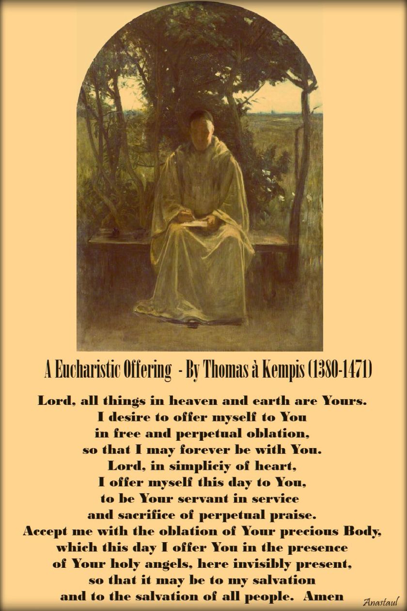 a eucharistic offering - by thomas a kempis
