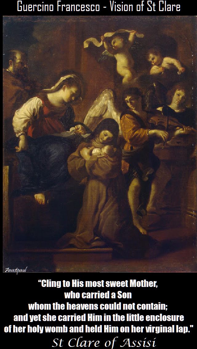 cling to his most sweet Mother - st clare