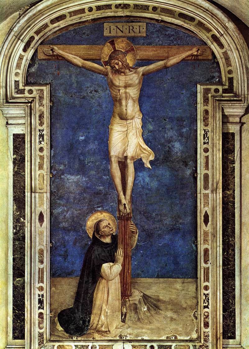 fra angelico st dominic adoring the crucifix