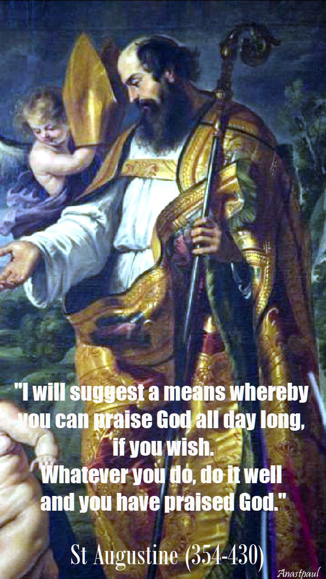 i will suggest a means - st augustine