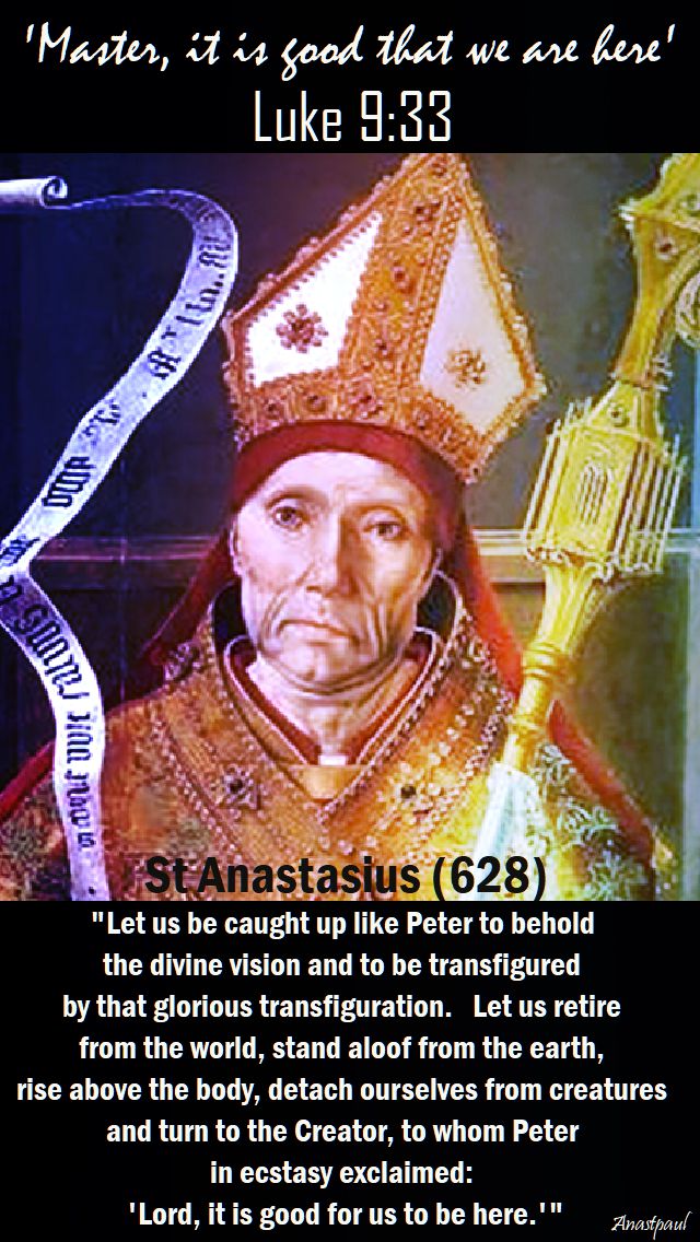 le us be caught uplike peter - st anastasius