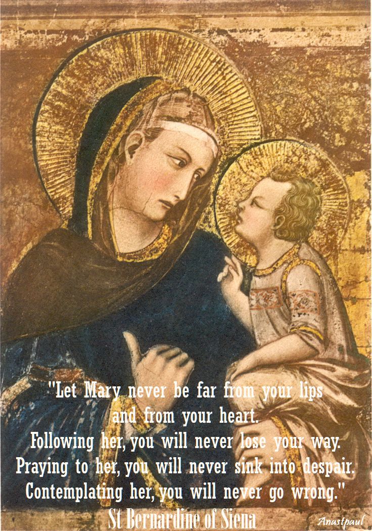 let mary never be far from your lips n 2 - st bernardine of siena