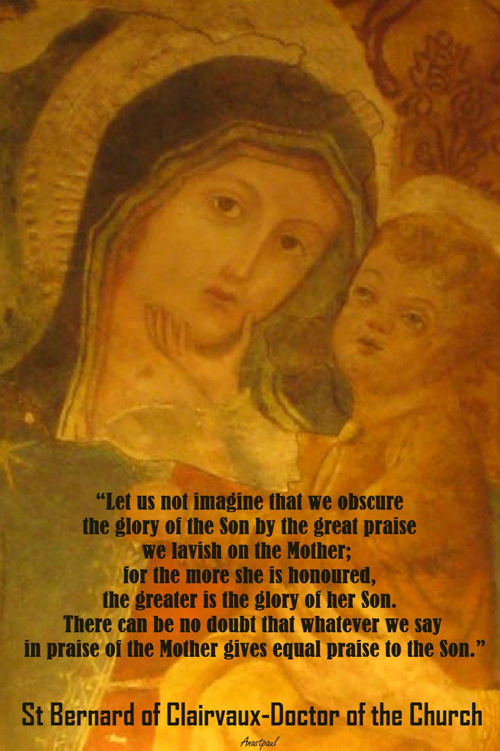 LET US NOT IMAGINE-ST BERNARD