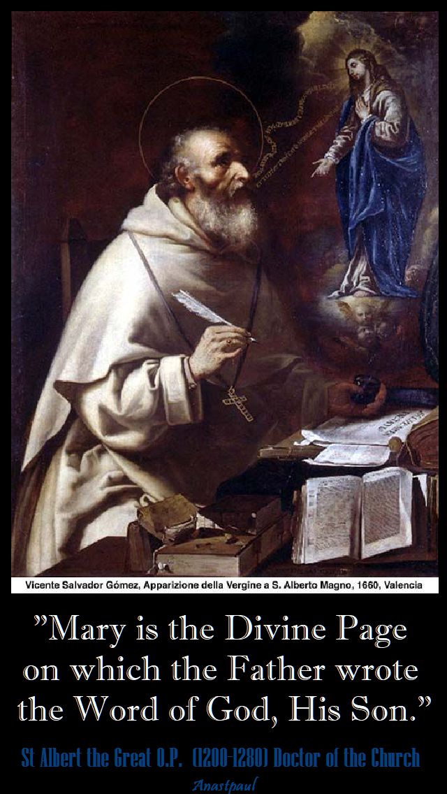 mary is the divine page - st albert the great