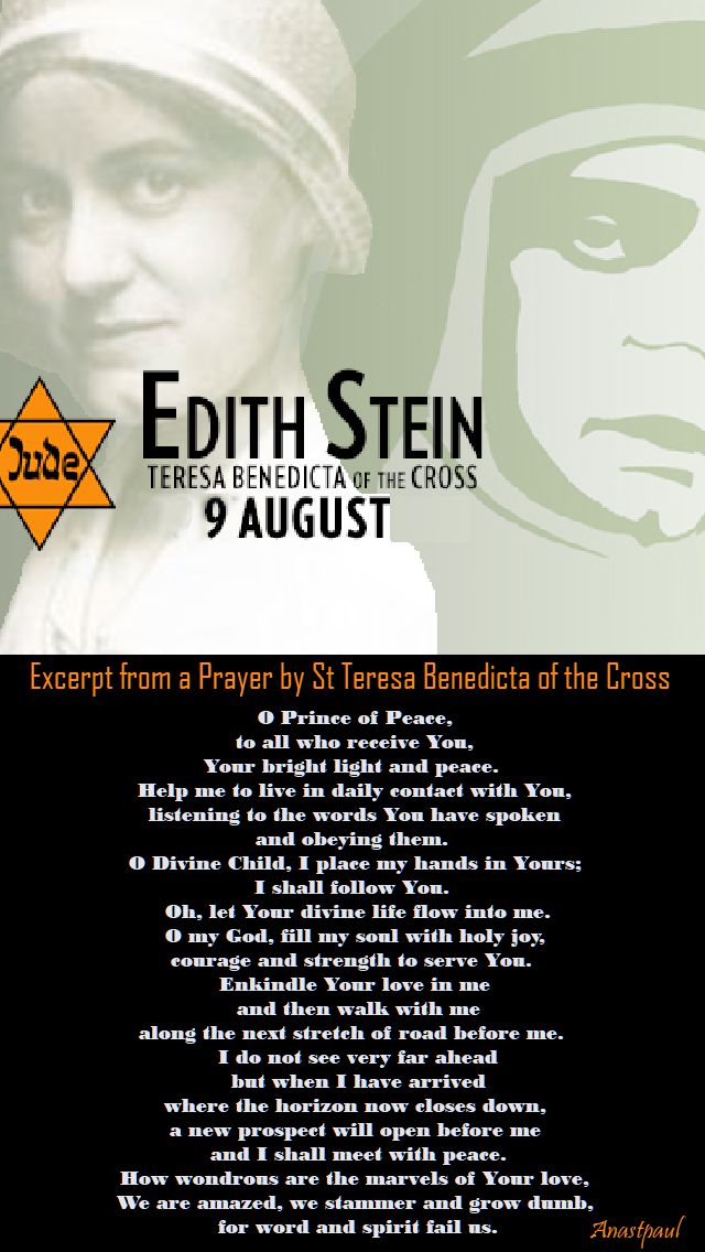 prayer of st teresa benedicta - o Prince of Peace