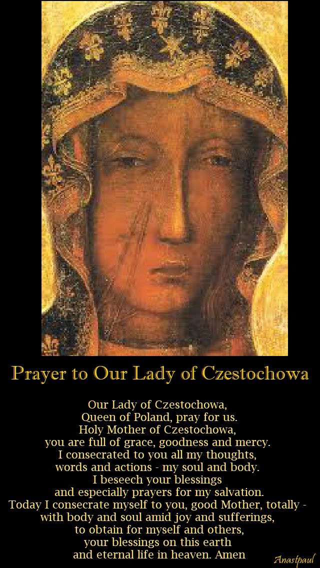 prayer to our lady of czestochowa