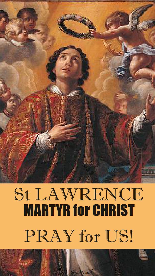 ST LAWRENCE PRAY FOR US