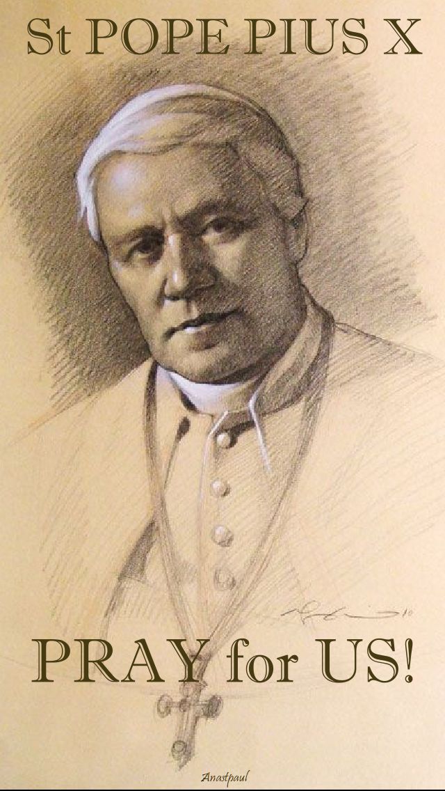 st pope pius - pray for us