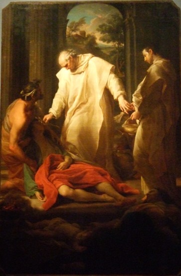 The Blessed Bernardo Tolomei Attending a Victim of the Black Death, 1745