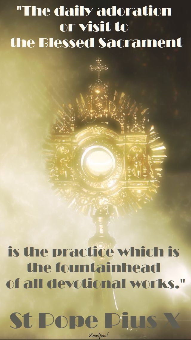 the daily adoration - st pope pius X