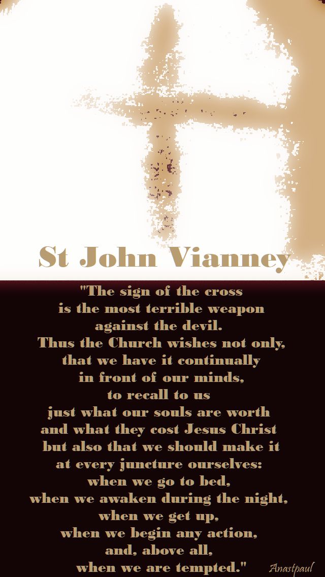 the sign of the cross - st john vianney