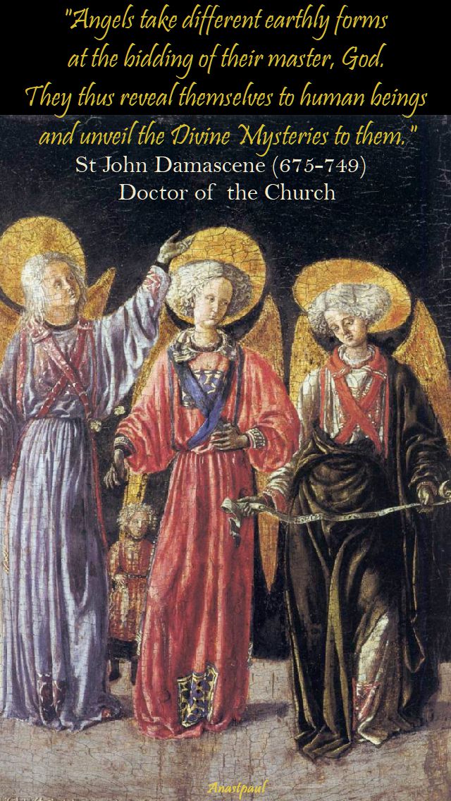 angels take different forms - st john damascene - 29 sept 2017