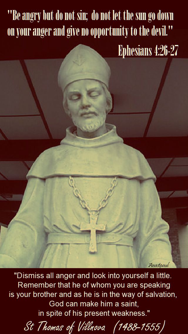 dismiss all anger - st thomas of villanova - 22 sept 2017
