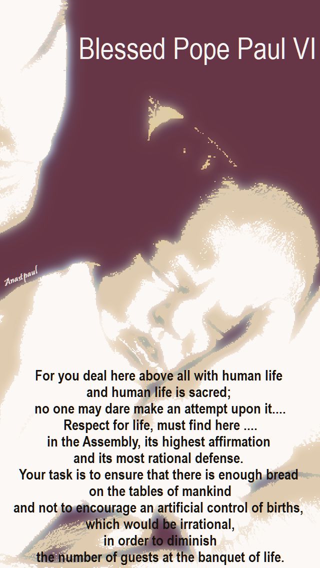 for you deal here above all - bl pope paul VI
