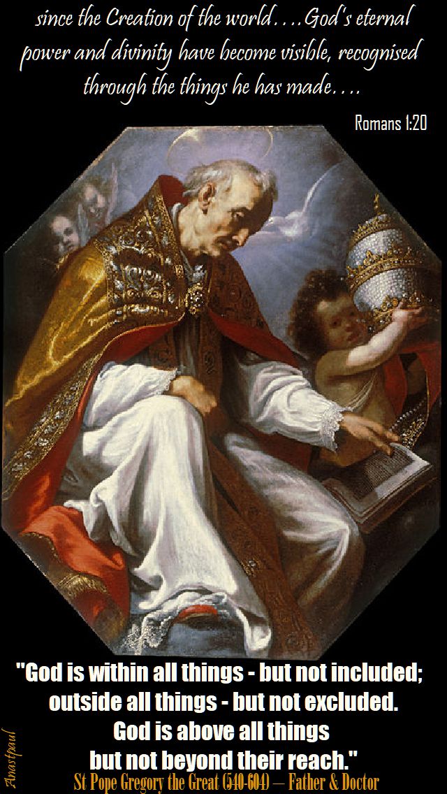 god is within all things - st gregory the great