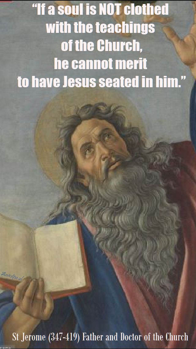 if a soul is not clothed - st jerome - 30 sept 2017