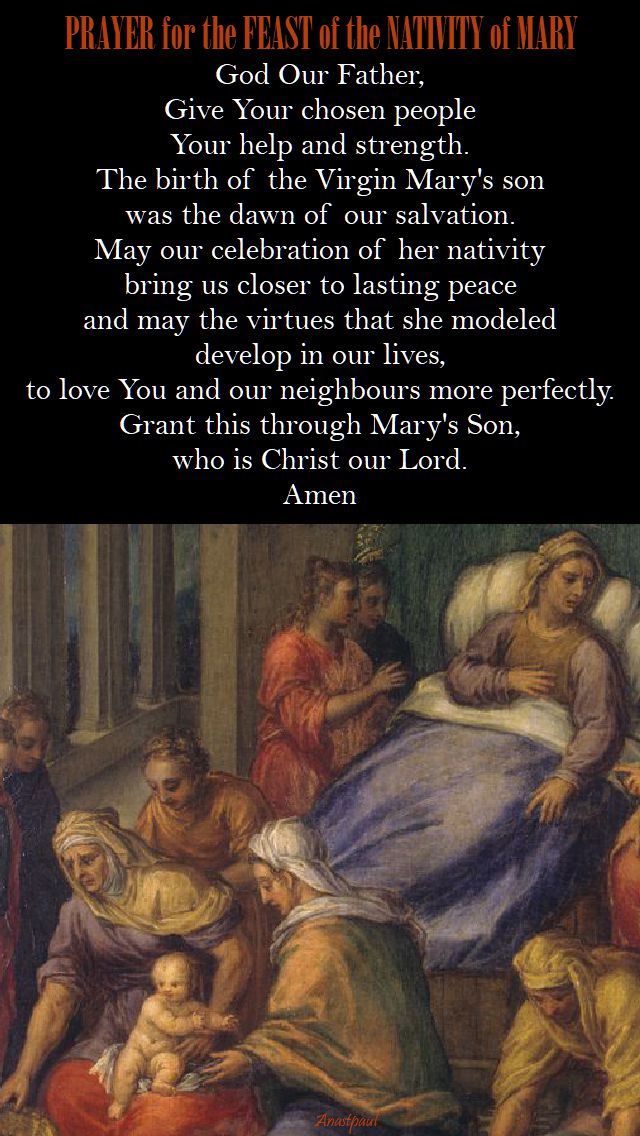 prayer for the feast of the nativity of mary
