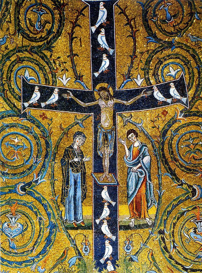 Tree of Life cross from the ancient Basilica of St. Clemente, Rome.