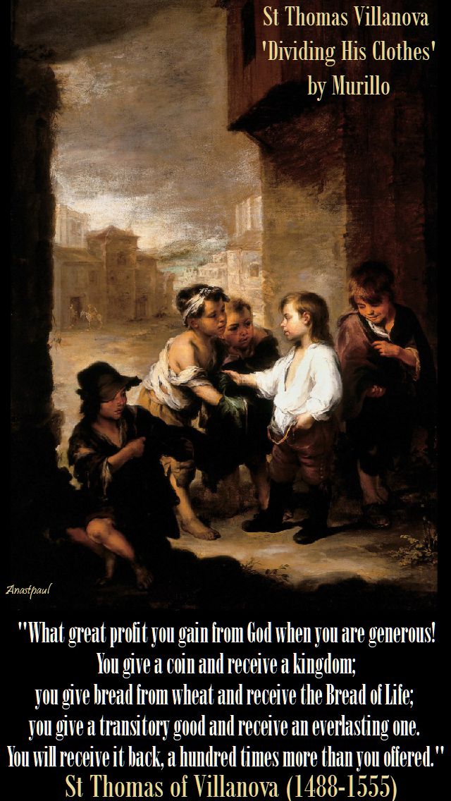what great profit you gain - st thomas of villanova - 22 sept 2017