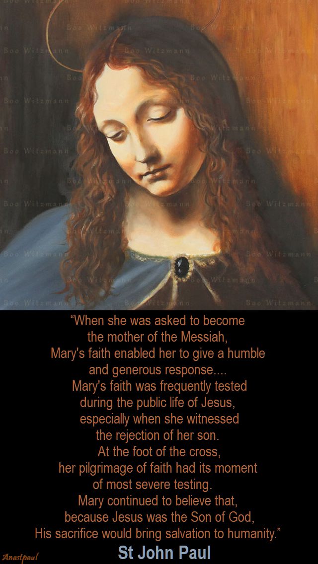 when she was asked - st john paul - 18 sept 2017