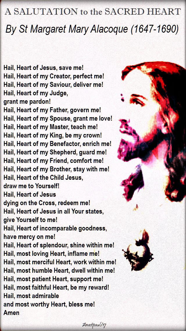 a salutation to the sacred heart - st margaret mary alacoque - 16 oct 2017