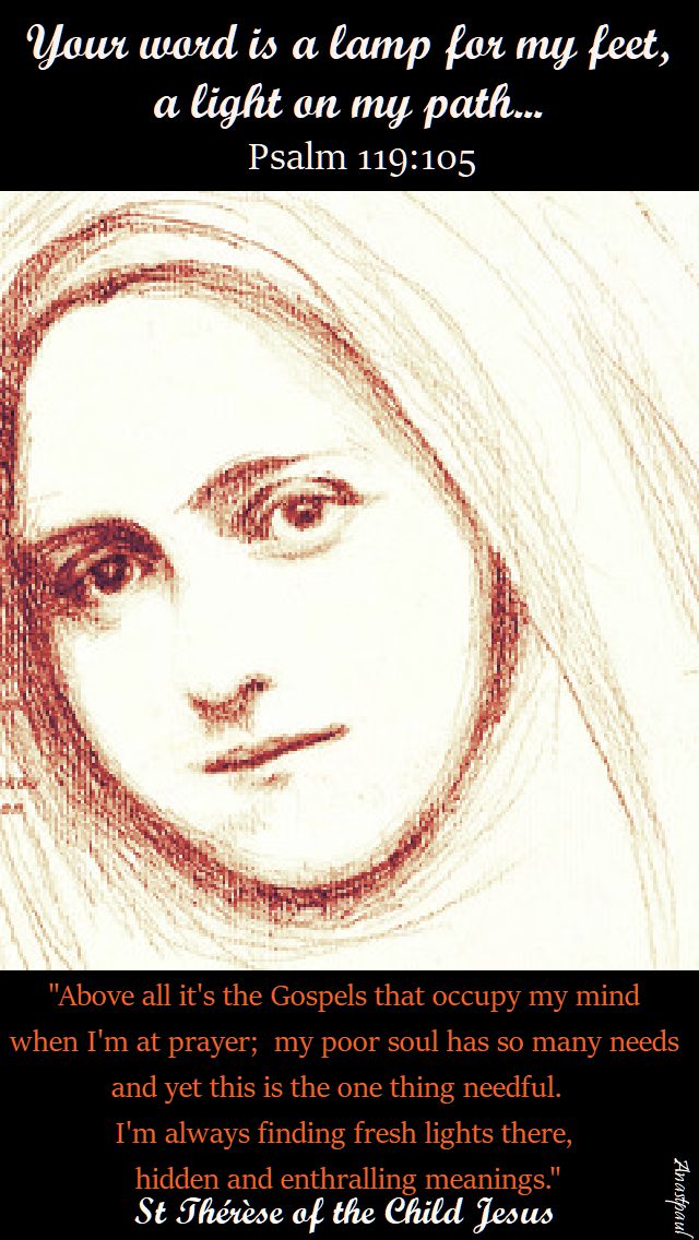 above all it's the gospels = st therese of the chld jesus - 1 oct 2017