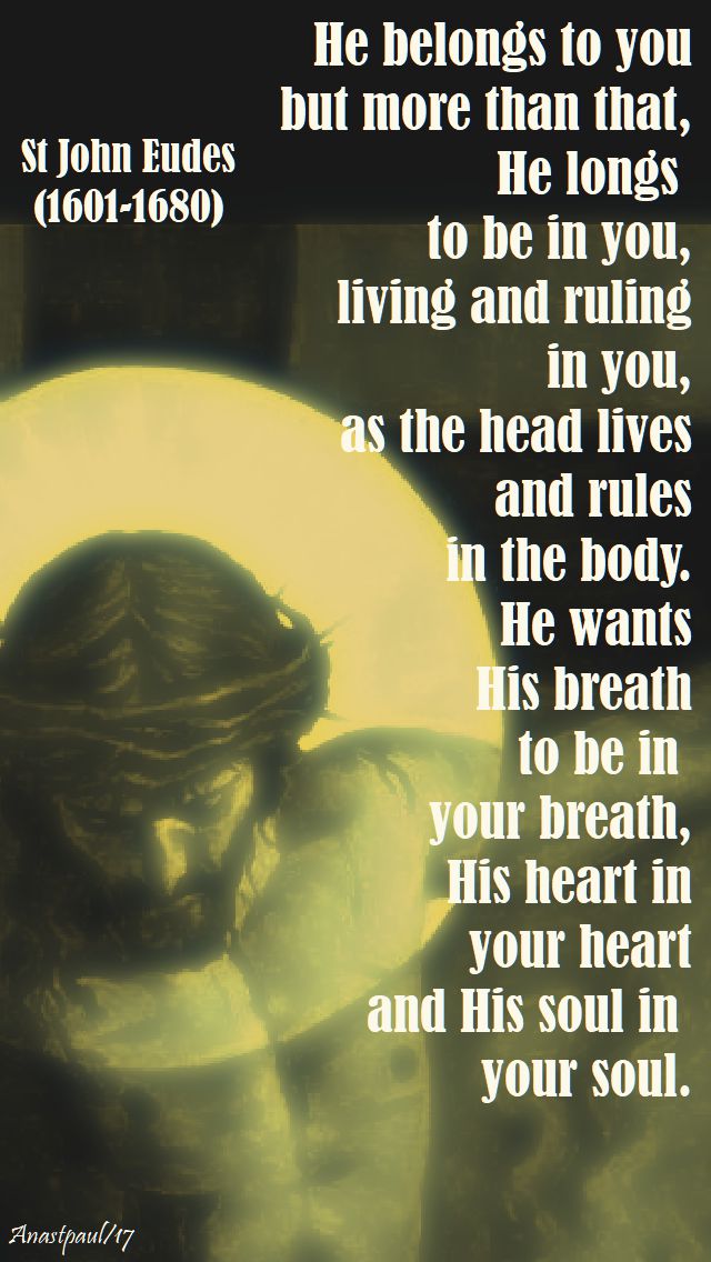 he belongs to you - st john eudes - 12 oct 2017