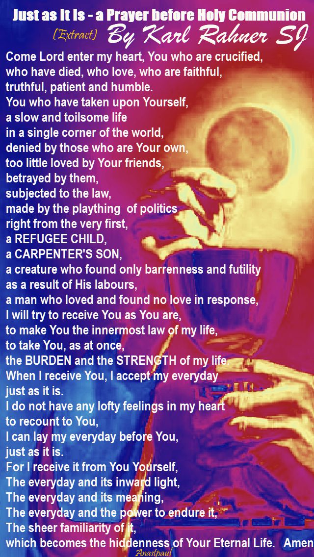 just as it is by karl rahner sj