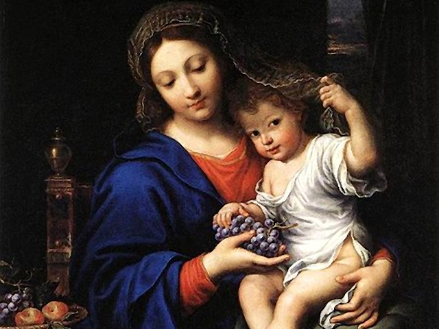 mary and jesus with raisins