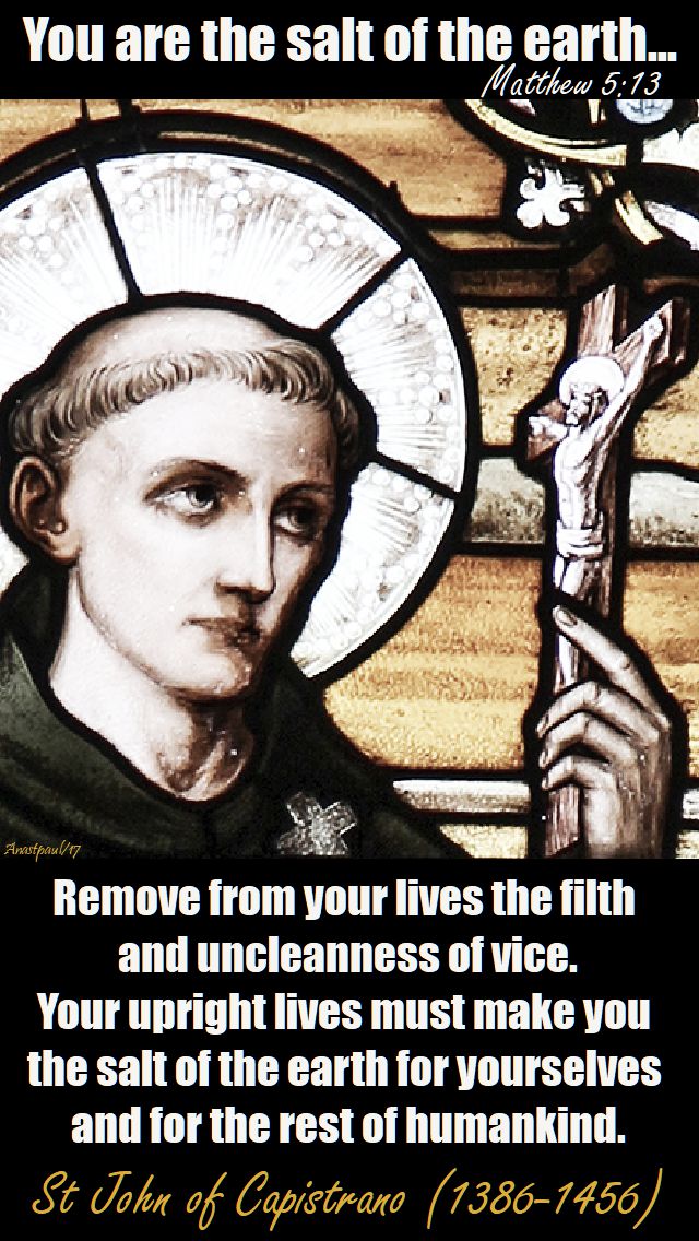 remove from your lives - st john of capistrano - 23 oct 2017