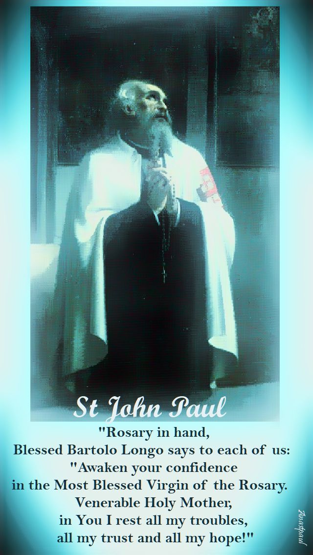 rosary in hand - st john paul - 5 oct 2017