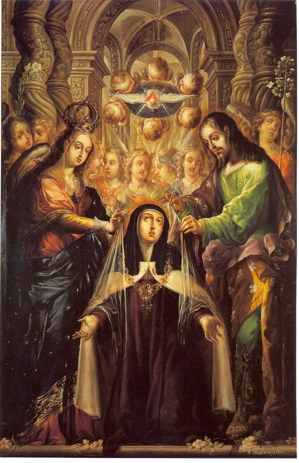 St. Teresa of Avila Receives the Veil and Necklace from the Virgin and