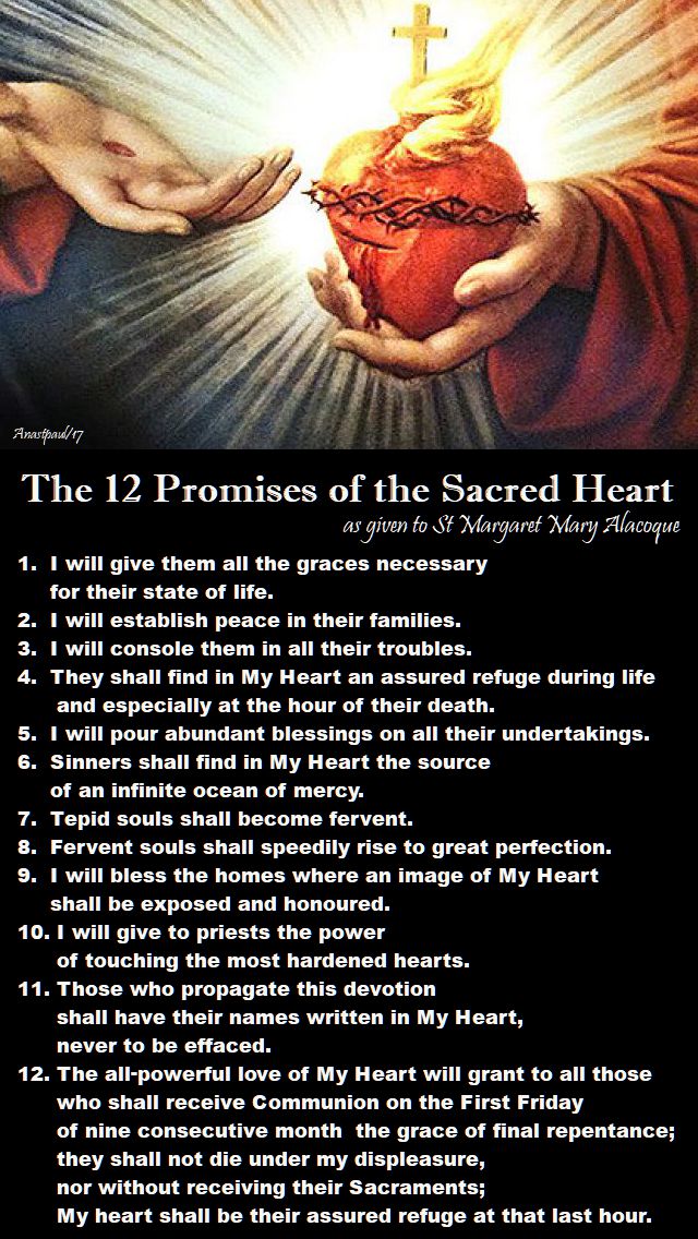 the 12 promises of the sacred heart - 16 oct 2017