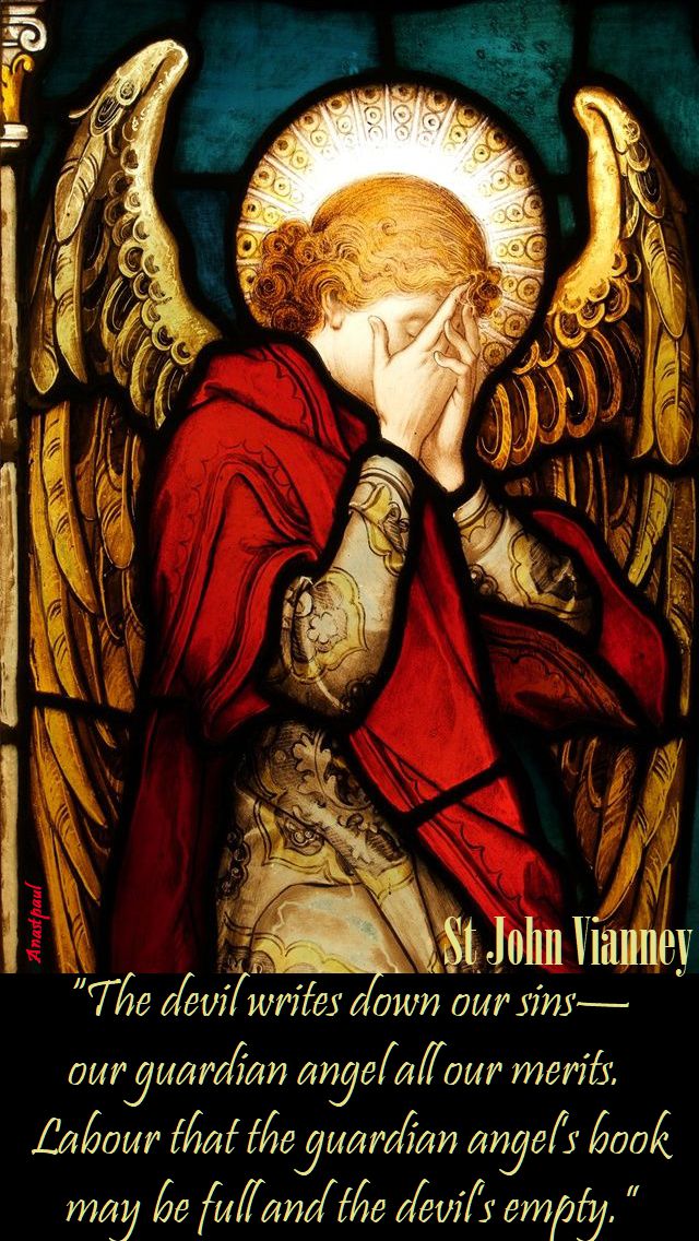 the devil writes down our sins - st john vianney - 2 oct 2017