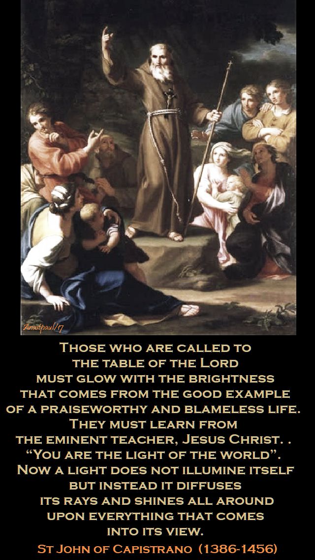 those who are called - st john of capistrano - 23 oct 2017