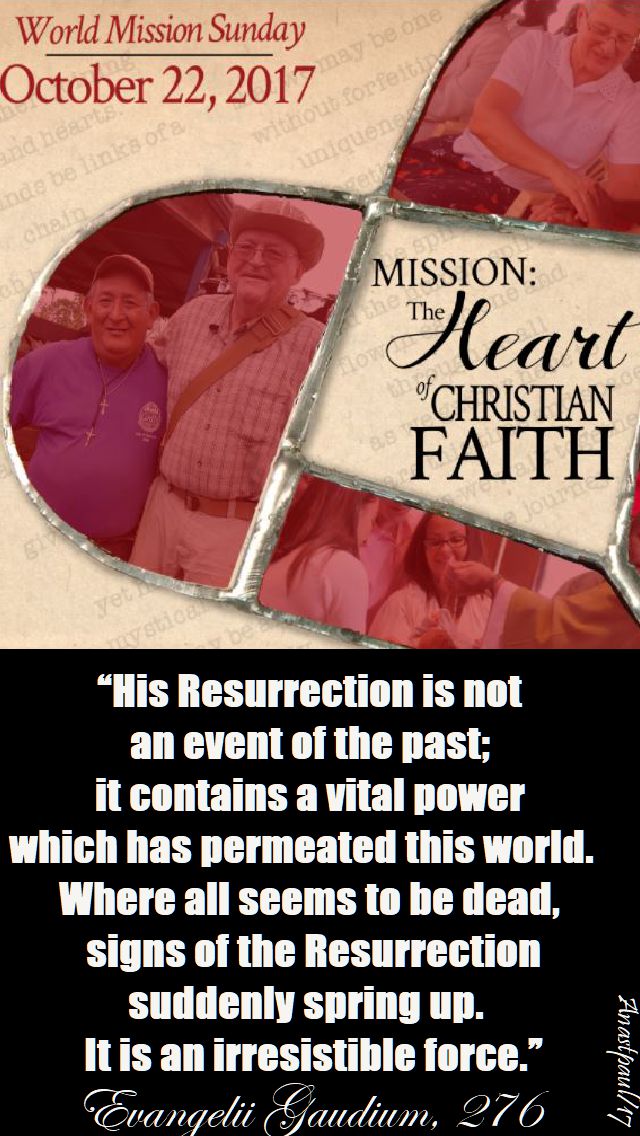 WORLD MISSION SUNDAY 22 OCT 2017