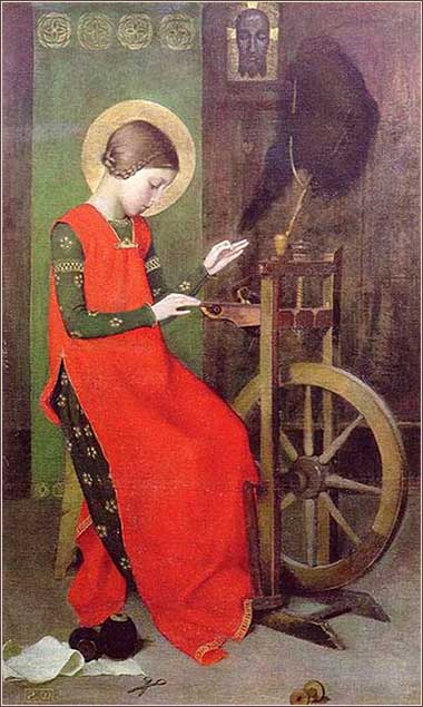 elizabeth-of-hungary-spinning-for-poor-marianne-stokes_1895