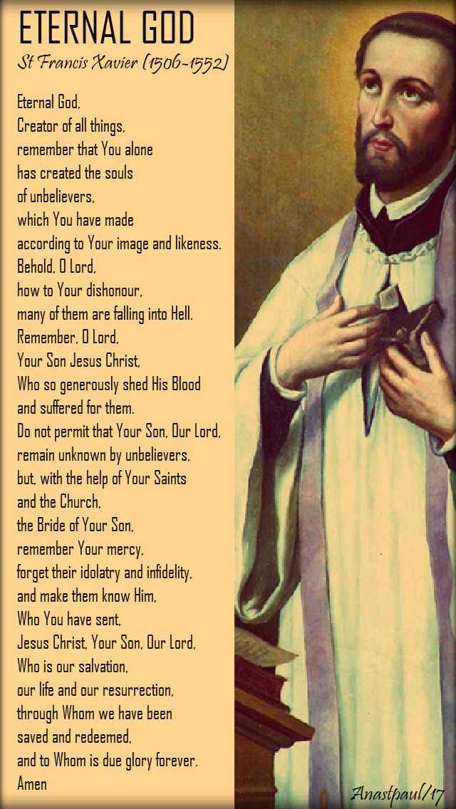 eternal god - st francis xavier - 18 nov 2017