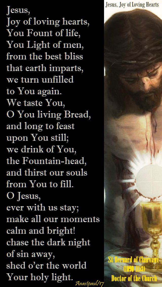 jesus, joy of loving hearts - 12 nov 2017