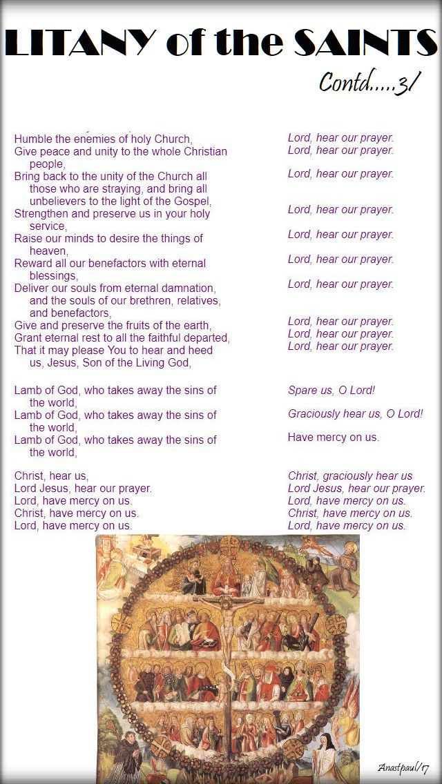 LITANY CONTD 3 - 1 NOV 2017