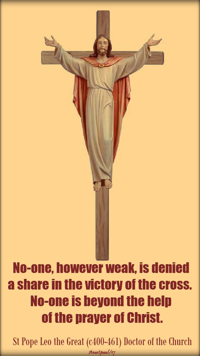 no-one however weak - st pope leo - 10 nov 2017