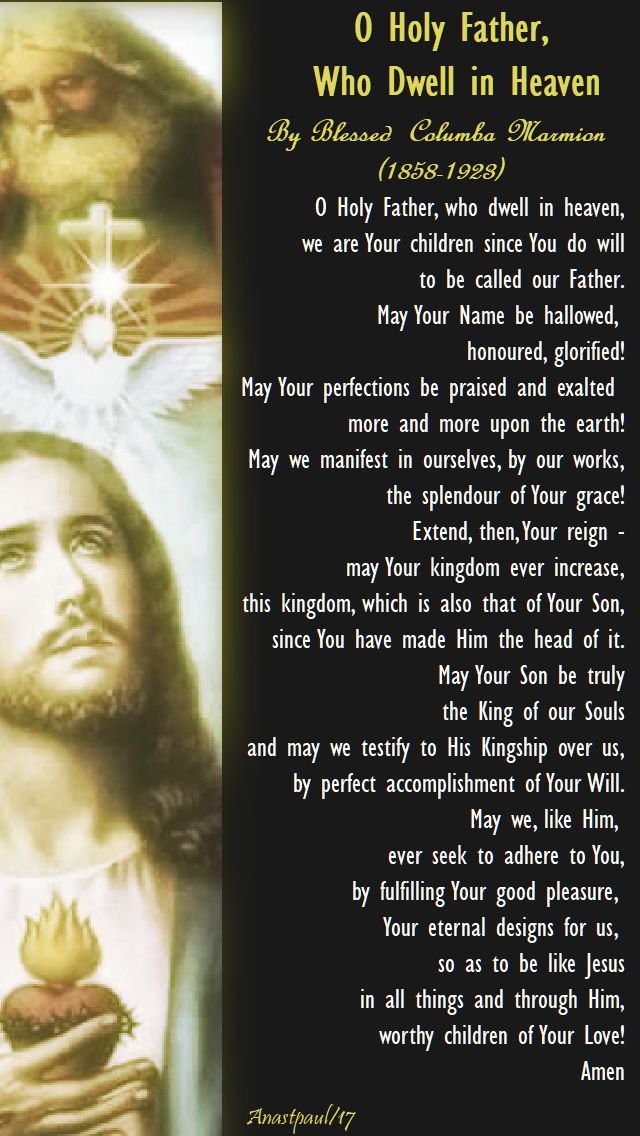 o holy father, who dwell in heaven - bl columba marmion - 6 nov 2017