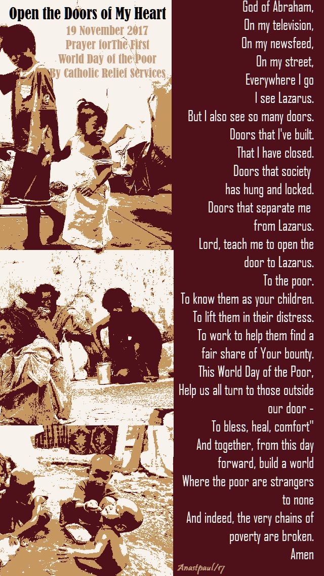 OPEN DOORS OF MY HEART - WORLD DAY OF THE POOR - 19 NOV 2017