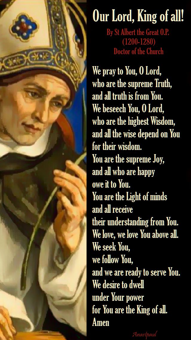 our lord, king of all - st albert the geat op