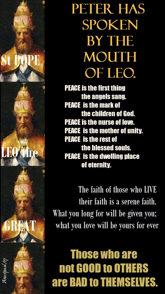quotes of st pope leo the great - peter has spoken - 10 nov 2017