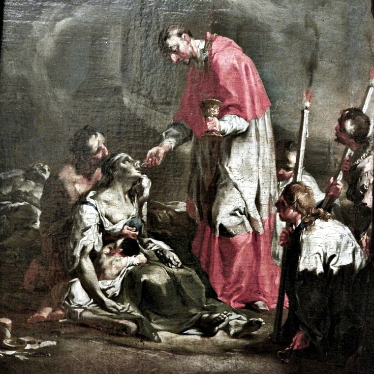 St Charles Borromeo giving Communion to plague victims.2by caspar franz sambach