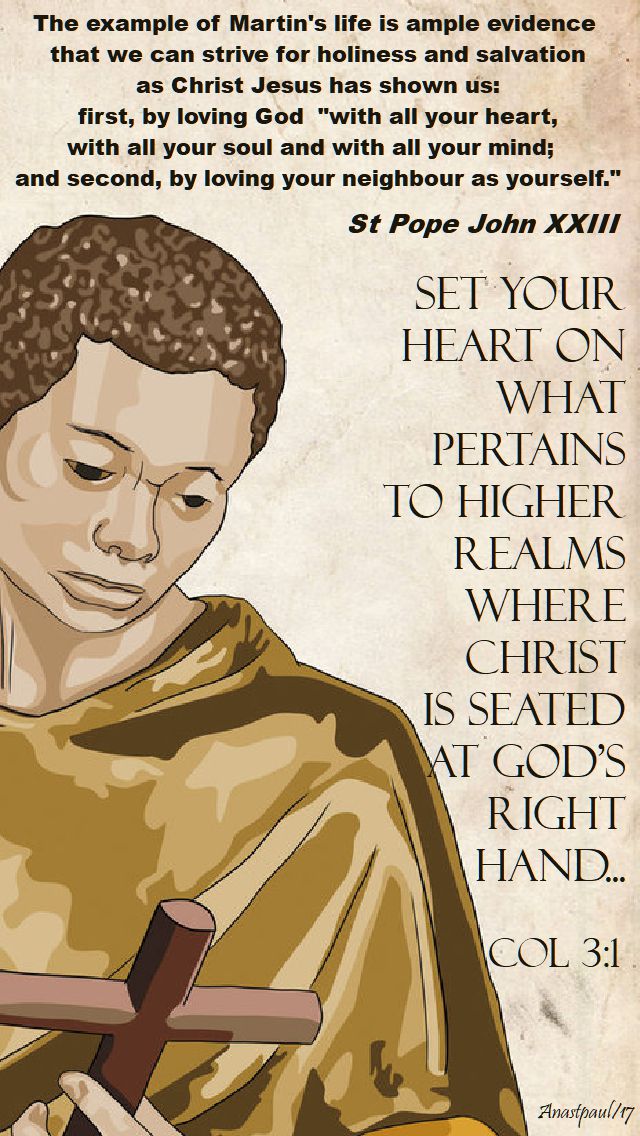 the example of martin's life - st john 23rd - 3 nove 2017